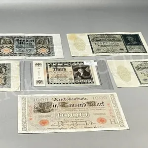 assorted vintage bank notes