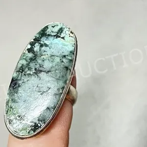 Turquoise & silver ring - size 7