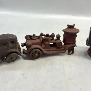 Cast Iron Toy Lot Firetruck Car etc