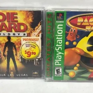 PS1 PlayStation 1 Video Game lot Die Hard Pac-Man