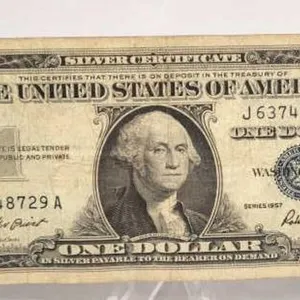 1957 Washington $1 Silver Certificate Bill