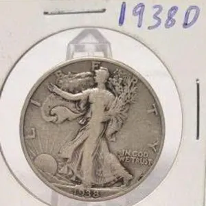 1938 D Walking Liberty Silver Half Dollar