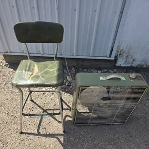 Shop Stool and Working Shop Box Fan