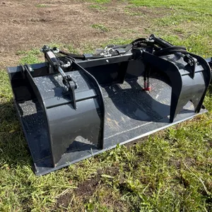 Wolverine Grapple Bucket, Skid Steer Mount with Hoses and Ends