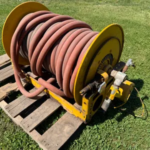 12v Electric Hose Reel With 1” Hose, Motor Is Untested And Hose Unsure If It Has Leaks