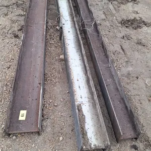 3 - I-Beams 1-11ft long x 10" thick x 6" wide, 1-12ft long x 8" thick x 6.5" wide, 1-13ft long x 6" thick x 6" wide