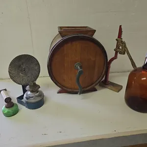 Antique Rotary Butter Churn, Wine Corking, Pest Control Device, Glass Bottle