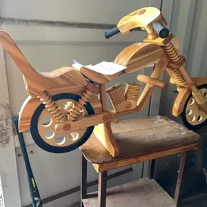 APPROX 40" HARLEY STYLE WOODEN MOTORCYCLE