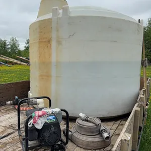 1400 U.S. Gallon Poly Water Tank and 5hp Honda 2” Water Pump w/ Hoses