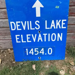 Devils Lake, ND water sign