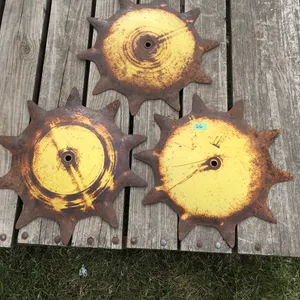 Garden art - 3 rolling disks