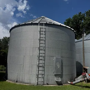 GSI 30’ Diamater - 12,000 Bu Grain Drying Bin, unloading Auger, Dryer Fan, Stirator, Spreader Full Aeriation Floor- Buyer Responsible to Remove