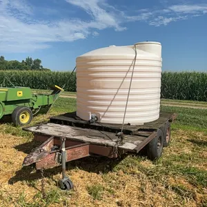 Poly Water tank on Tandem Trailer