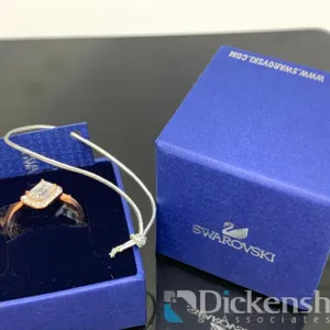 Swarovski Rose Gold Tone Wedding Set With Box