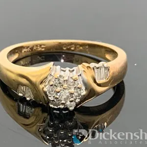 14KT Yellow Gold 0.20 CTW Diamond Cocktail Ring
