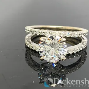 2.62 Carat TW Natural Diamond 14KT Gabriel & CO Engagement Ring