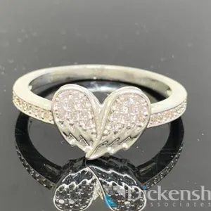 Silver Tone Heart Shape Ring