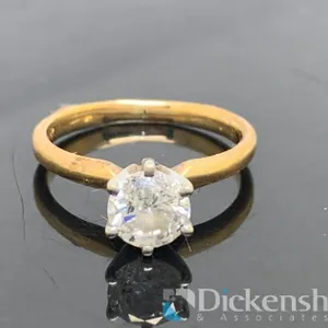 14KT Yellow Gold Engagement Ring With Apx 0.85 Carat Diamond