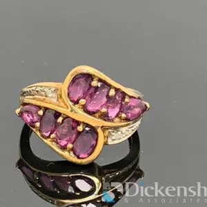 10KT Yellow Gold Cocktail Ring With Gemstones