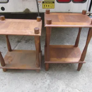 (2) Wood Side Tables