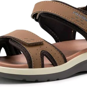 New Size 6.5 Wide Women's FITVILLE Flexiwalk Sandal V1,  Wide Sandals Strappy Arch Support Flat Sandals for Plantar Fasciitis & Swollen Feet | Adj