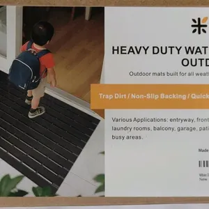 NEW Mibao Heavy Duty Waterproof Outdoor Mat 30"x18" Black, Non-Slip Backing, All-Weather