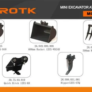 Quantity of (5) 2026 AGT 12EX-SET5 Mini Excavator Attachments (Unused)