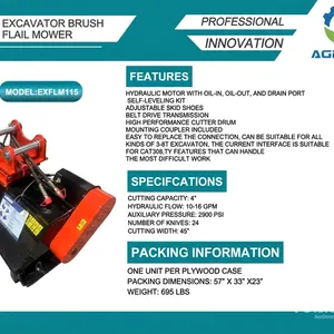 2026 AGT EXFLM115 45 in Excavator Flail Mower (Unused)