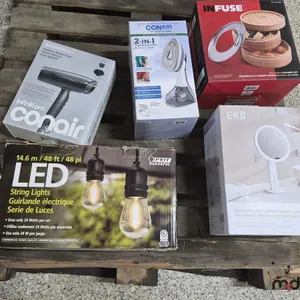 String Lights, Steam Iron, Vanity Mirror, Bamboo Steamer Set & Blow Dryer
 UNRESERVED