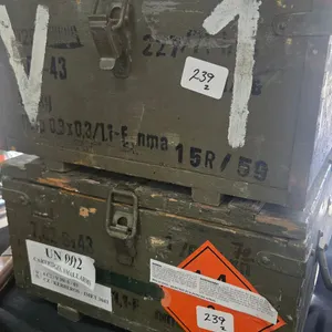 2 military ammo boxes with original liners
