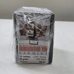2 Full 100 count boxes of Nosler Varmagedon .22cal 55gr FB tipped bullets