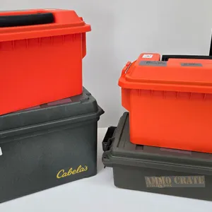 4 assorted plastic ammo boxes