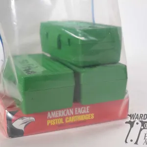 115 count of .32 S&W reloads and 25 brass, plus partial 30 count box of American Eagle .25 auto 50 g