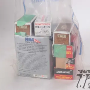 Selection of .2 LR ammo including partial 3/4 full box of 500 Winchester Xpert NV 36 gr lead nose HP