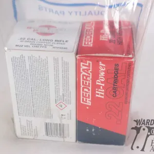 One full 500 count box Federal .2 LR 40 gr copper plated round nose and one full 400 count box Feder