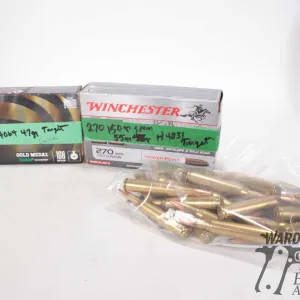Bag containing 80 count of .270 win reloads