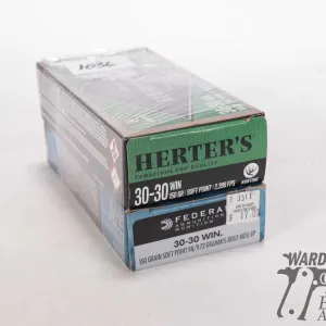 One full 20 count box Herters .30-30 win 150 gr soft point and one full 20 count box Federal .30-30 