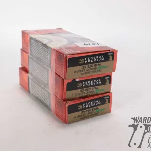 Three full 20 count boxes Federal V Shok 2-250 55 gr BTHP