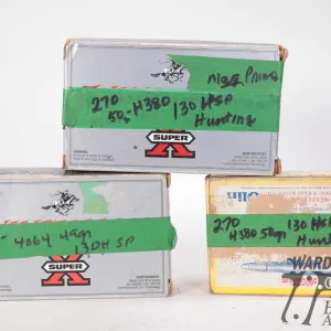 Bag containing 60 count of .270 win reloads