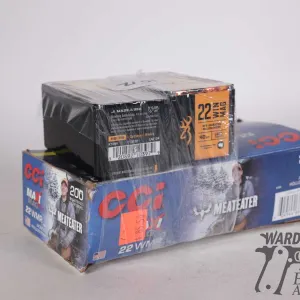One full 200 count & four loose CCI maxi-mag .22 WMR 40 gr jacketed HP and two full 50 count Brownin