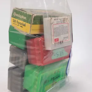Four full 50 count packs and one 40 count pack of .38 spl reloads
