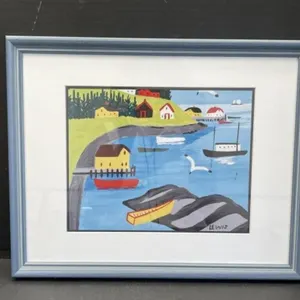 Maud Lewis Decorative Art - Little Boats in the