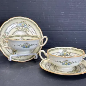 2 Royal Doulton - The Lorraine, Soup Bowl & Saucer