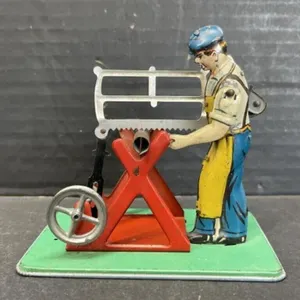 Tin-type Toy Steam Engine Workman