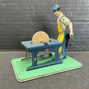 Tin-type Toy Steam Engine Workman