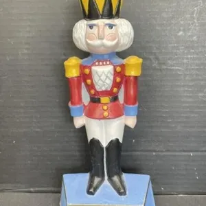 Painted Cast Iron Soldier Nutcracker Doorstop,