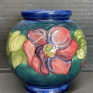 Moorcroft Signed Clematis Vase
