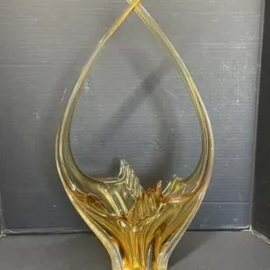 1970s EDAG ( Montreal ) Large Amber Glass