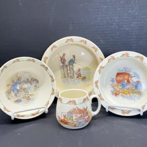 4pcs Royal Doulton Bunnykins - 7.5 " & 6 " Rimmed