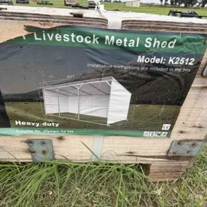 25� x 12� Metal Livestock Shed in crate